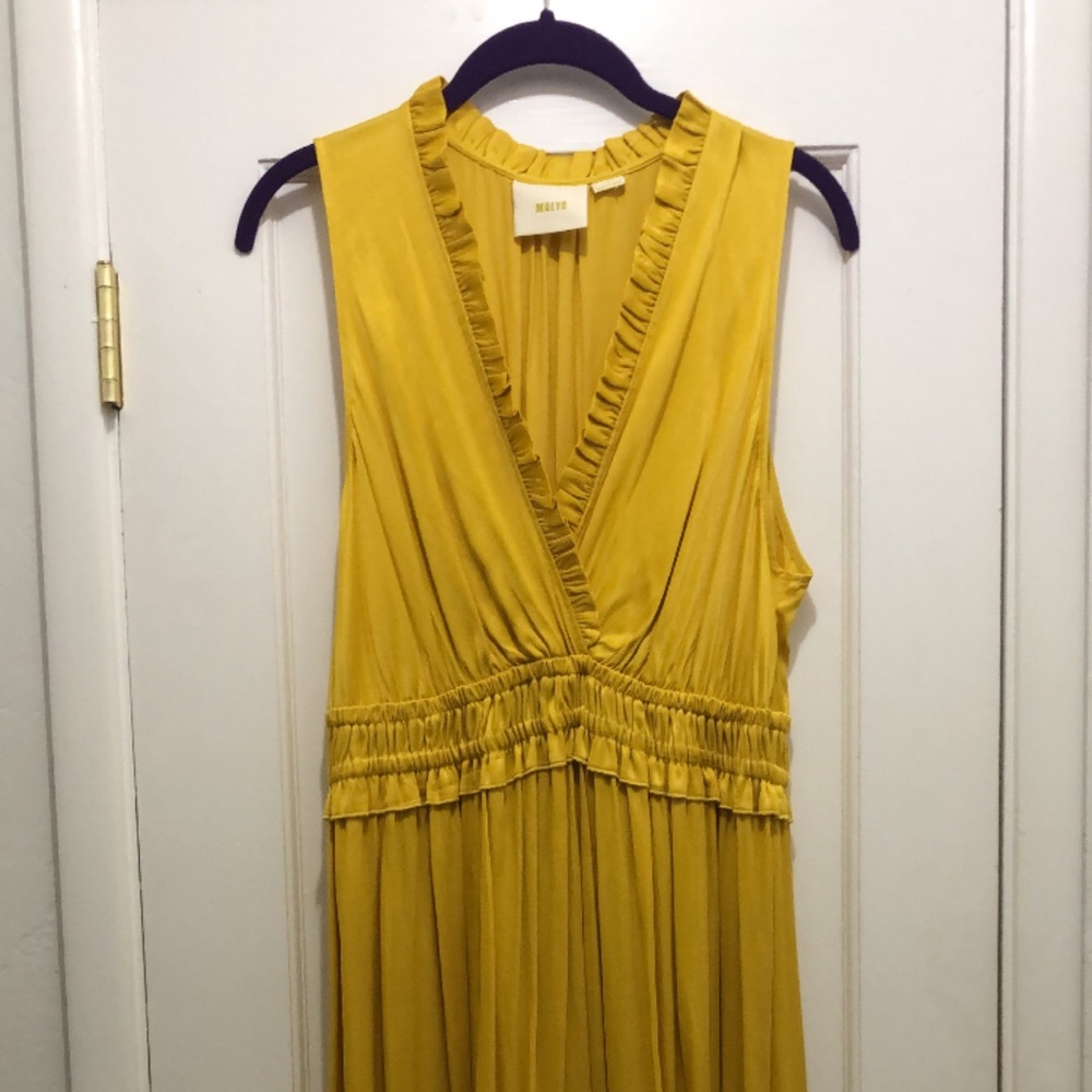 Anthropologie Maeve marigold dress